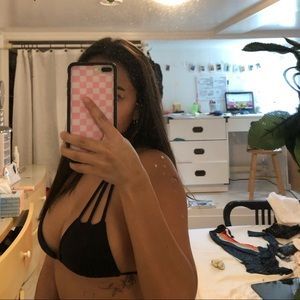 San Lorenzo black bikini top